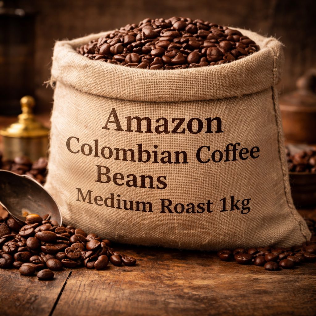 Amazon Colombian Coffee Beans Medium Roast 1kg