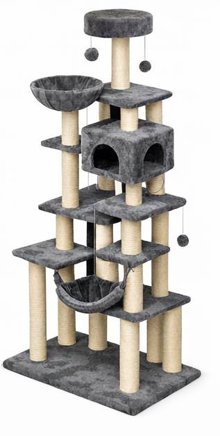 145cm Stable Cat Tree Scratching Post